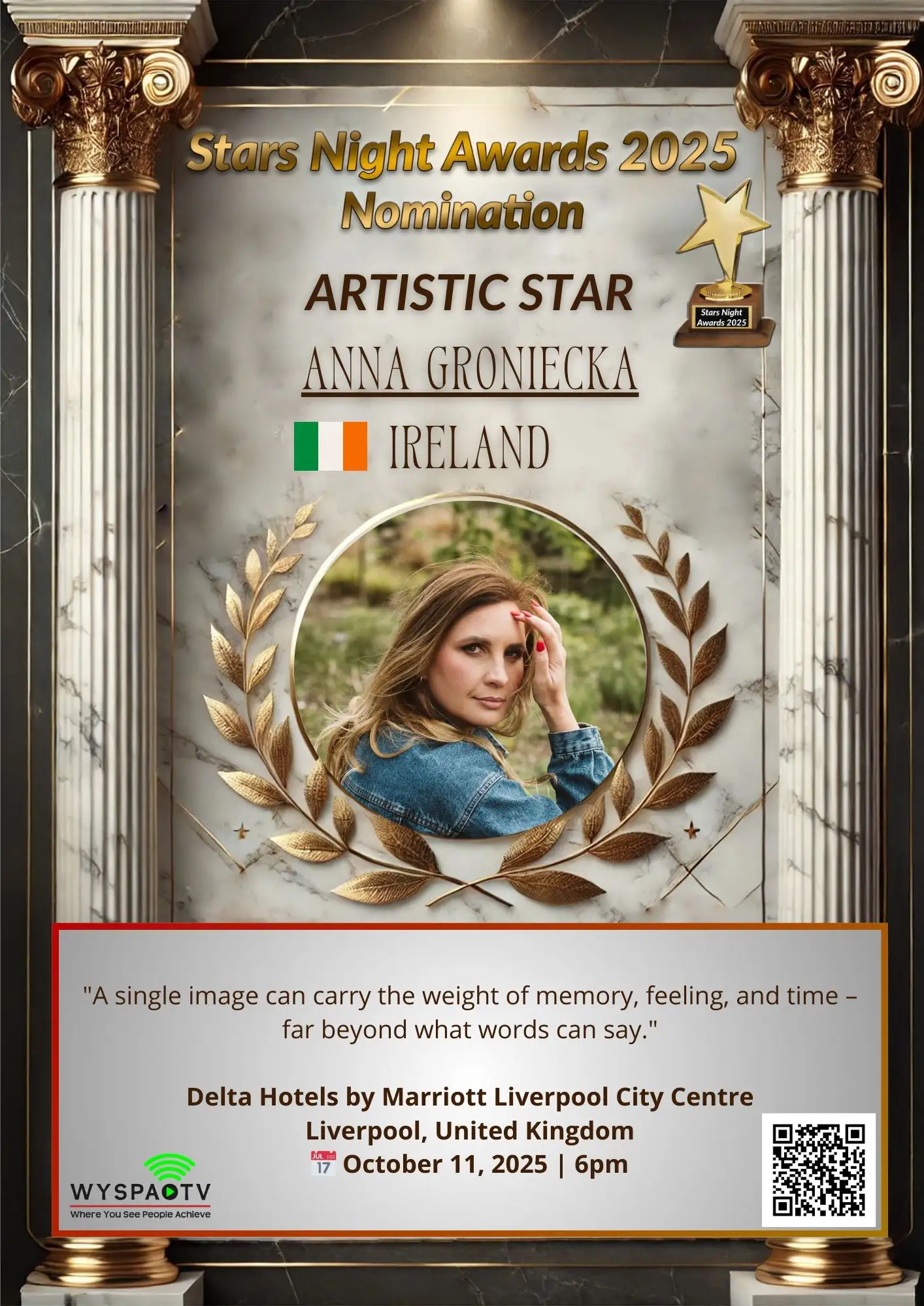 Anna Groniecka | NOMINATION in the category: "ARTISTIC STAR" | Stars Night Awards 2025