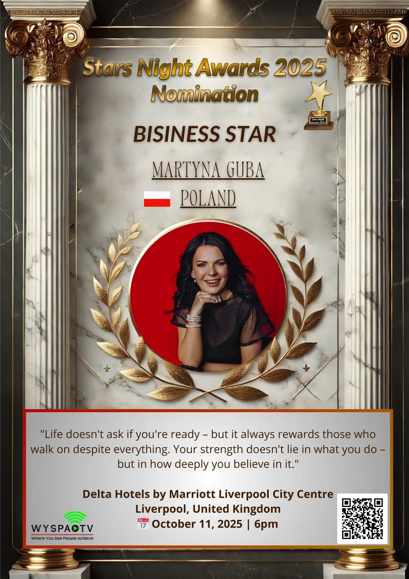 Martyna Guba |  NOMINATION in the category: "BUSINESS STAR" | Stars Night Awards 2025