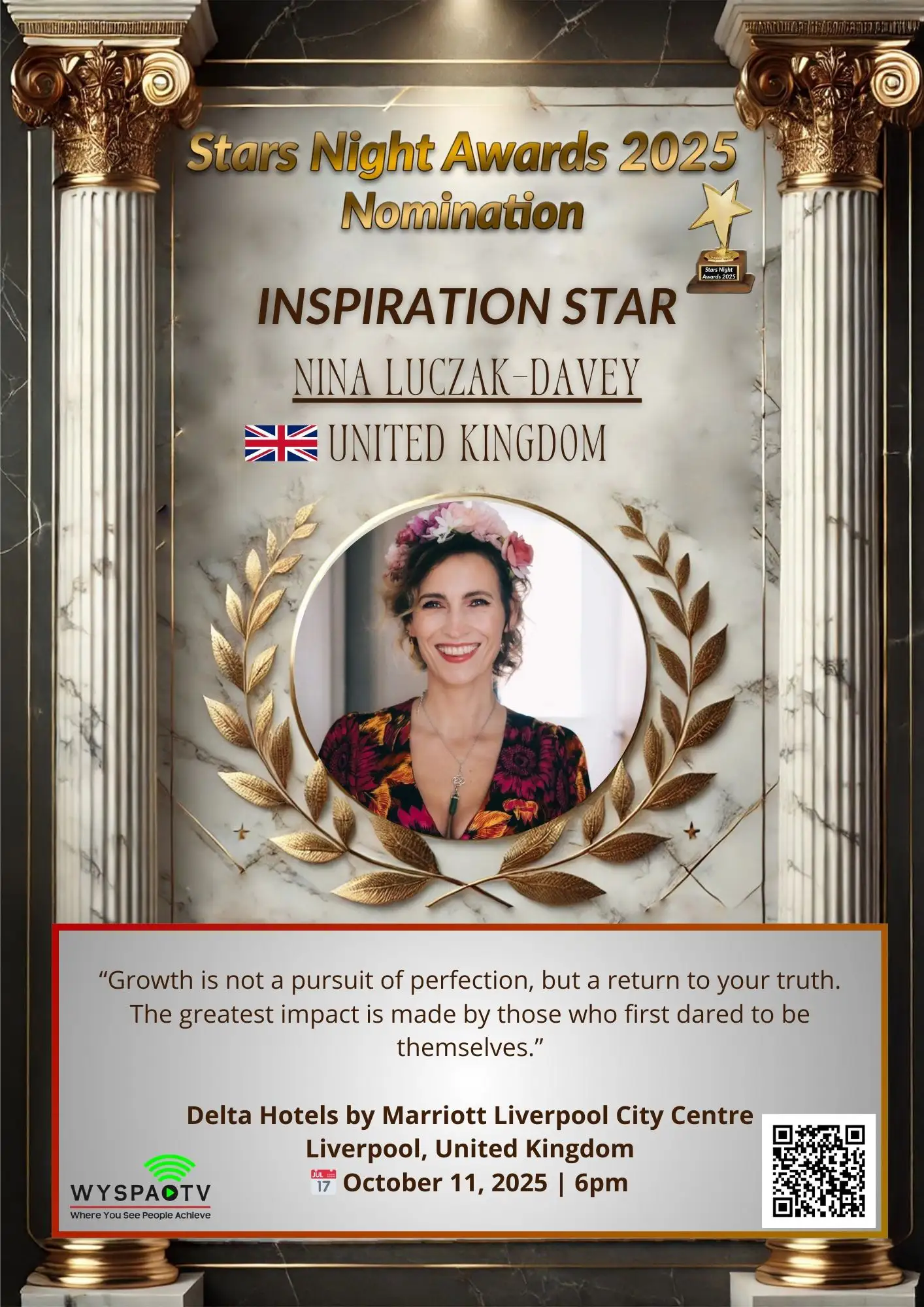Nina Łuczak-Davey | NOMINATION in the category: "INSPIRATION STAR" | Stars Night Awards 2025