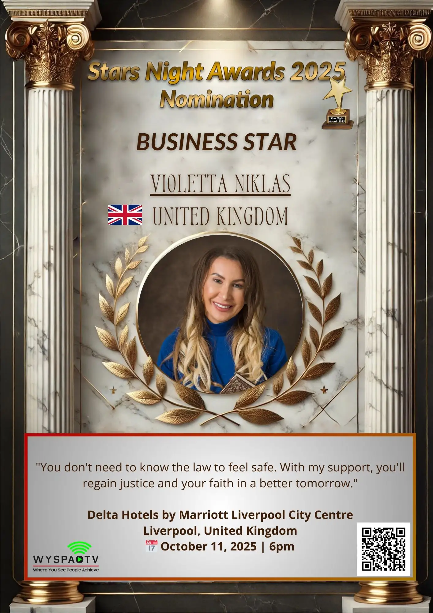 Violetta Niklas | NOMINATION in the category: "BUSINESS STAR" | Stars Night Awards 2025
