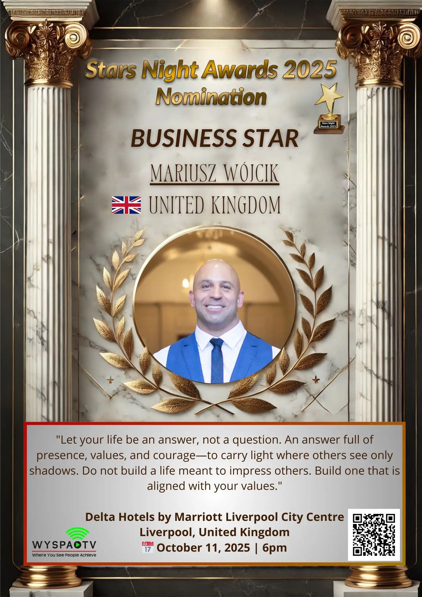Mariusz Wójcik | NOMINATION in the category: "BUSINESS STAR" | Stars Night Awards 2025